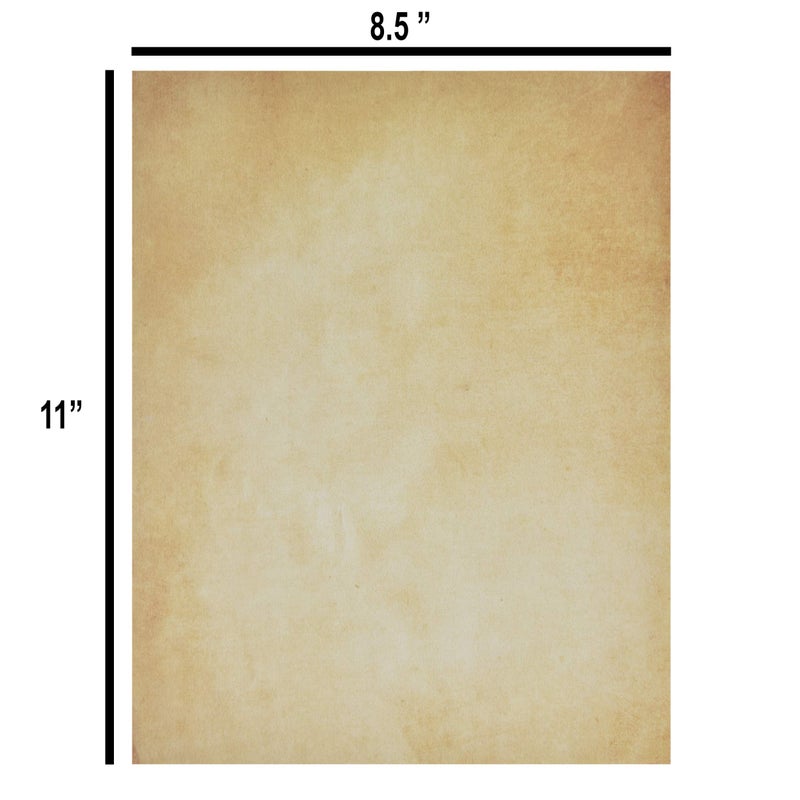 Gift Boutique 120 Vintage Stationery Paper 8.5x11 Double Sided Antique Letter Sheets Old Fashion Aged Look 6 Designs for Writing Printing Calligraphy - Image 4